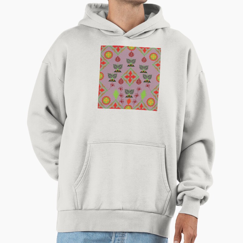 Thai Festival Motif - Soft Orchid Bloom Unisex Hoodie Pullover Casual Streetwear Graphic Print