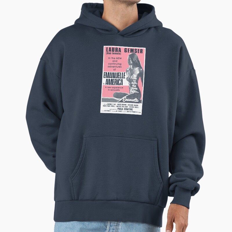 Emanuelle In America Laura Gemser Unisex Hoodie Pullover Casual Streetwear Graphic Print