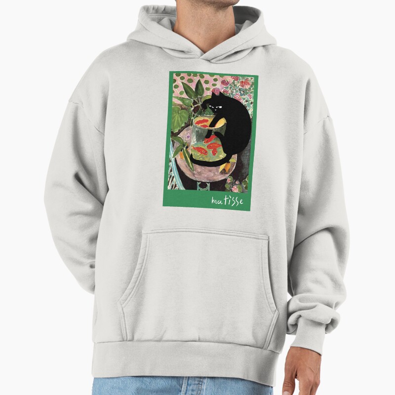 Matisse'S Goldfish And A Cat Unisex Hoodie Pullover Casual Streetwear Graphic Print