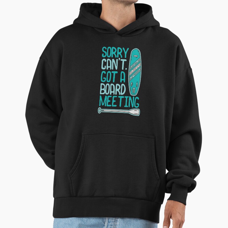 Sup | Stand Up Paddle Boarding | Board Meeting | Sunset Design Unisex Hoodie Pullover Casual Streetwear Graphic Print