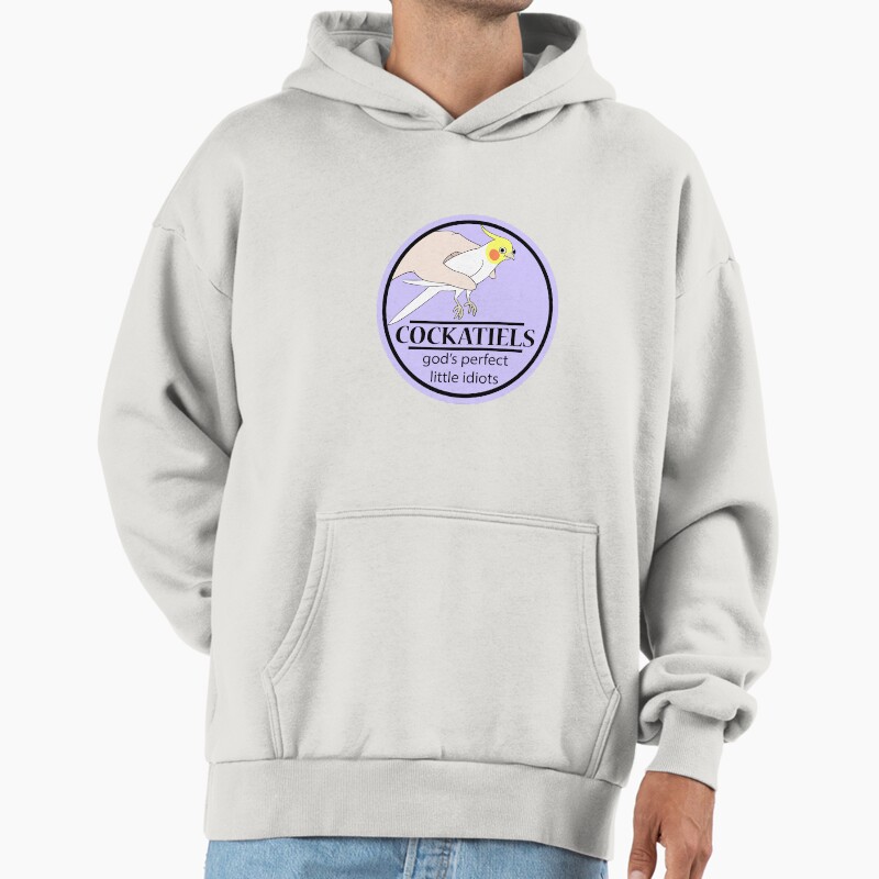 Cockatiels: God'S Perfect Little Idiots Unisex Hoodie Pullover Casual Streetwear Graphic Print