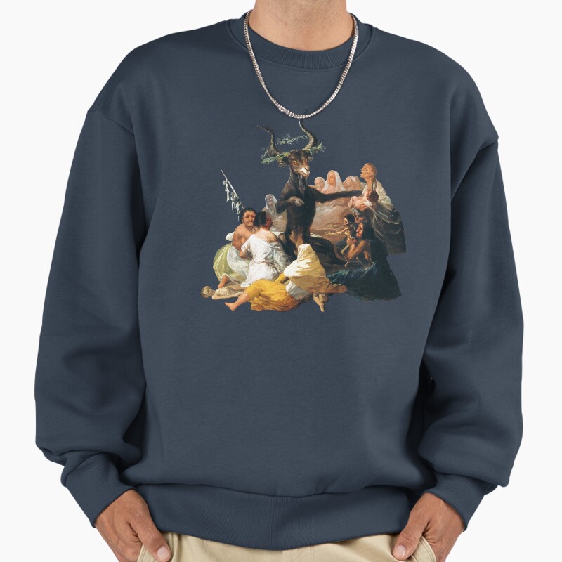Francisco De Goya - Witches Sabbath Unisex Sweater Crewneck Pullover Casual Streetwear Graphic Print