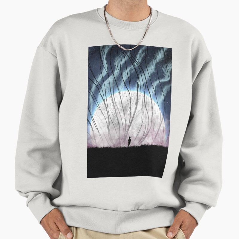 Fantasy Calm Landscape Artwork  Unisex Sweater Crewneck Pullover Casual Streetwear Graphic Print