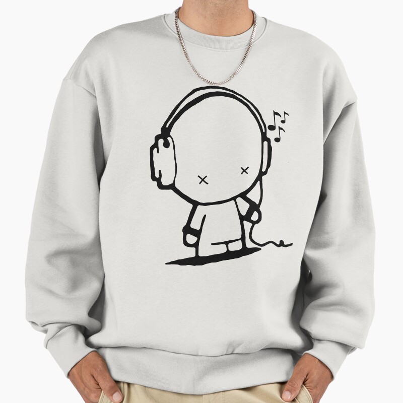 Music Man Unisex Sweater Crewneck Pullover Casual Streetwear Graphic Print