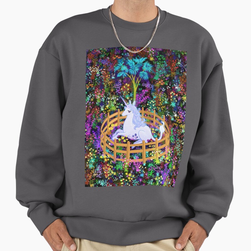 The Last Unicorn In Captivity Unisex Sweater Crewneck Pullover Casual Streetwear Graphic Print