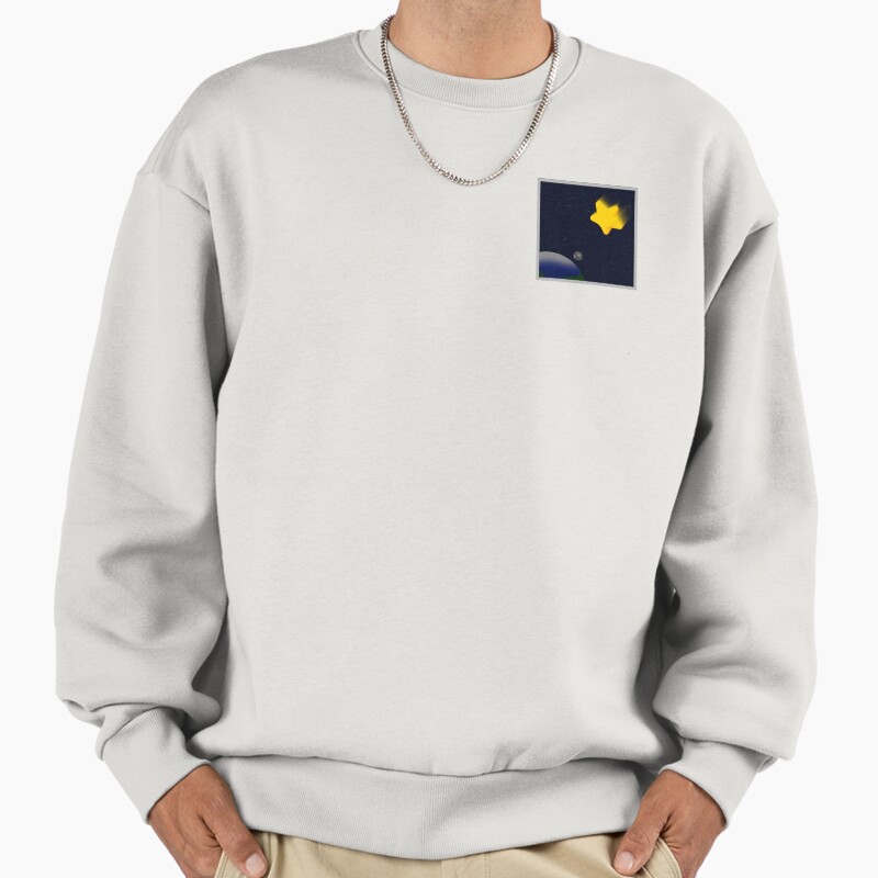 Make A Wish - Cute 3d Shooting Star In Space Unisex Sweater Crewneck Pullover Casual Streetwear Graphic Print