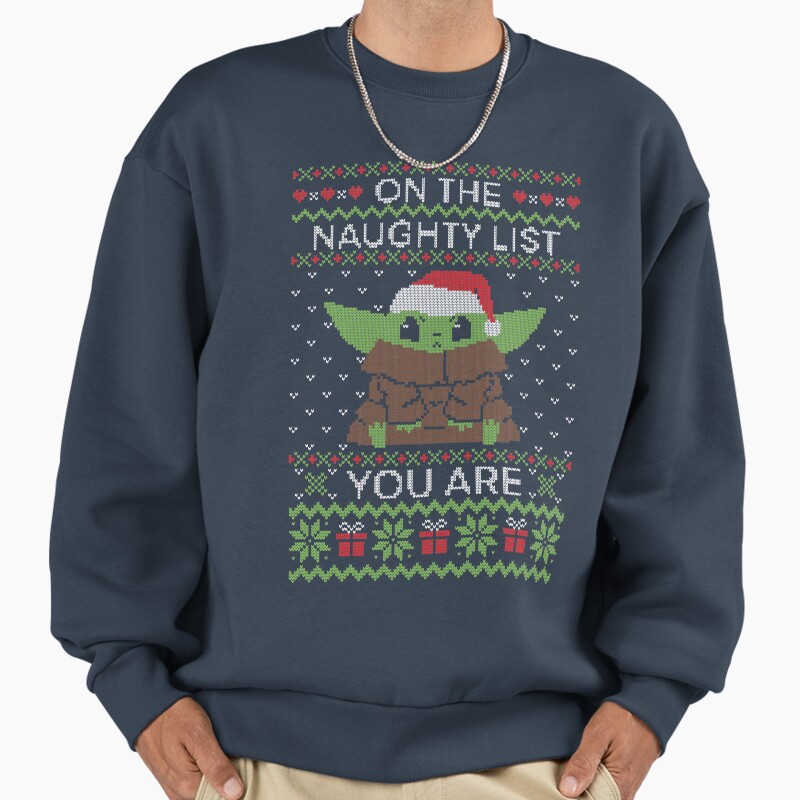 Naughty Boy Unisex Sweater Crewneck Pullover Casual Streetwear Graphic Print