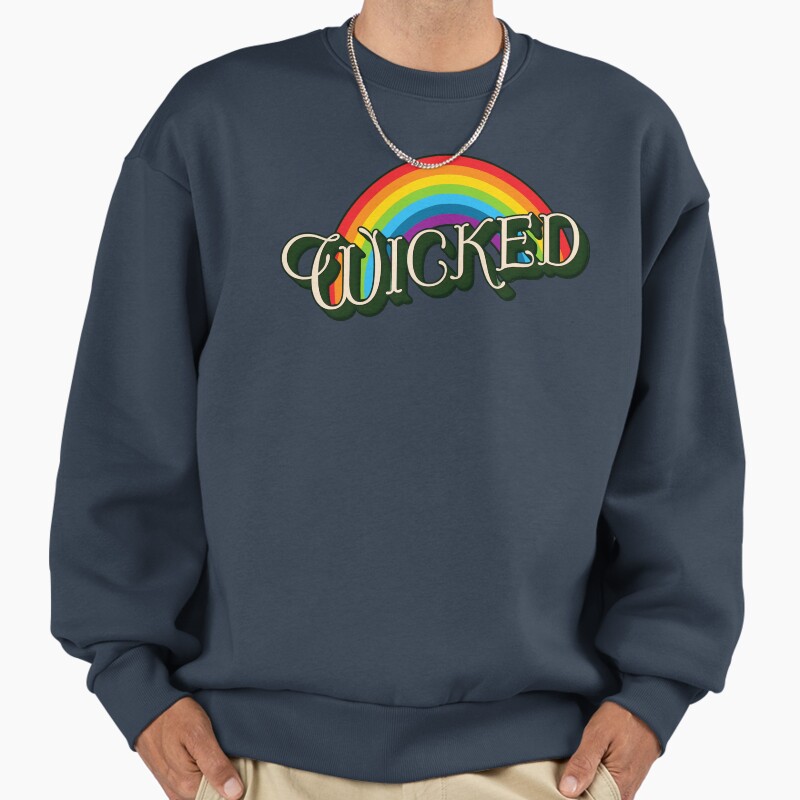 Wicked Title Unisex Sweater Crewneck Pullover Casual Streetwear Graphic Print
