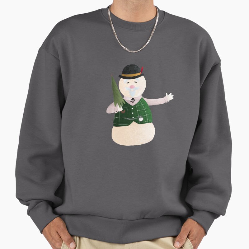 Sam The Snowman Unisex Sweater Crewneck Pullover Casual Streetwear Graphic Print