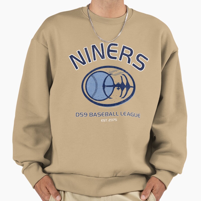 Star Trek Deep Space Nine Niners Ds9 Baseball League Unisex Sweater Crewneck Pullover Casual Streetwear Graphic Print