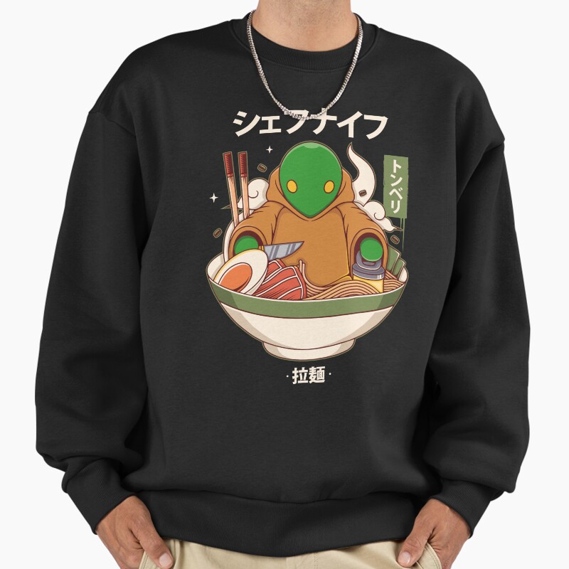 Tonberry Ramen Unisex Sweater Crewneck Pullover Casual Streetwear Graphic Print