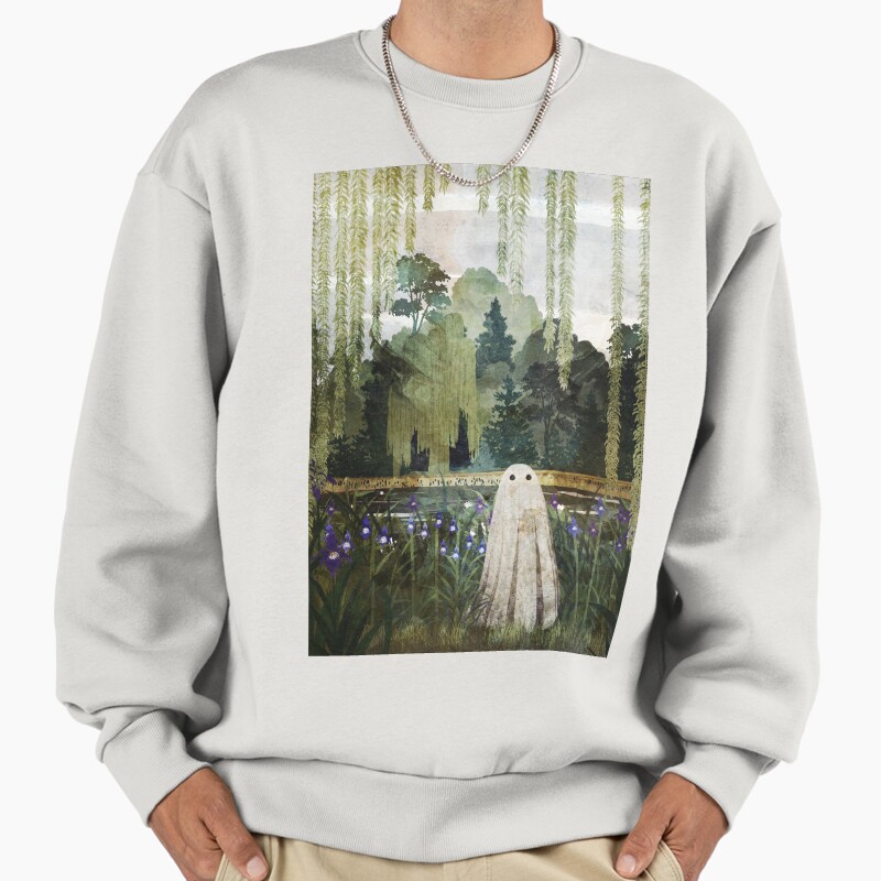 There'S A Ghost Amongst The Iris Unisex Sweater Crewneck Pullover Casual Streetwear Graphic Print