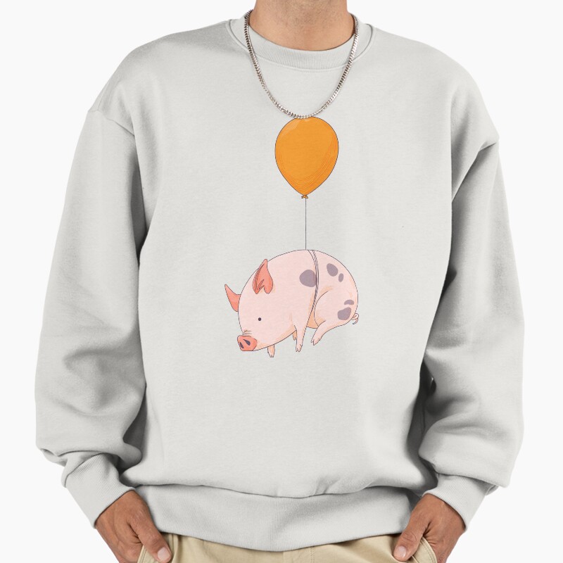 When Pigs Fly Unisex Sweater Crewneck Pullover Casual Streetwear Graphic Print