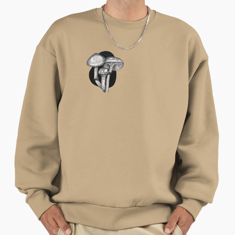 Wise Mushrooms Unisex Sweater Crewneck Pullover Casual Streetwear Graphic Print