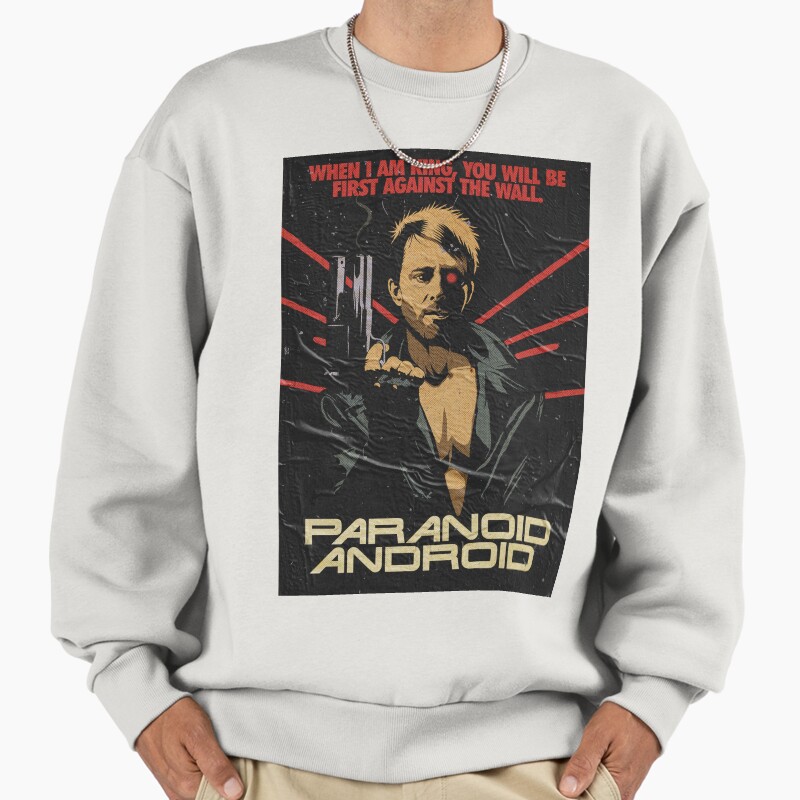 Paranoid Unisex Sweater Crewneck Pullover Casual Streetwear Graphic Print