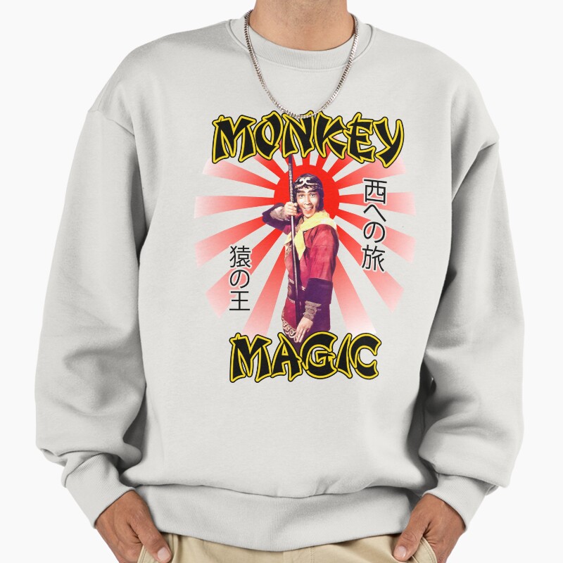 Monkey Magic Unisex Sweater Crewneck Pullover Casual Streetwear Graphic Print