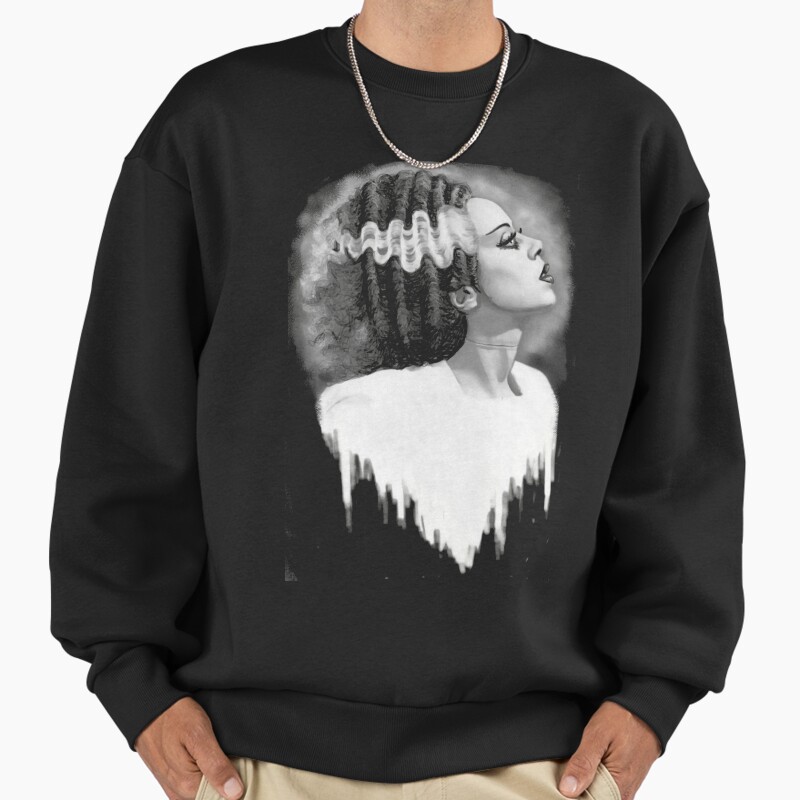 Bride Of Frankenstein Unisex Sweater Crewneck Pullover Casual Streetwear Graphic Print