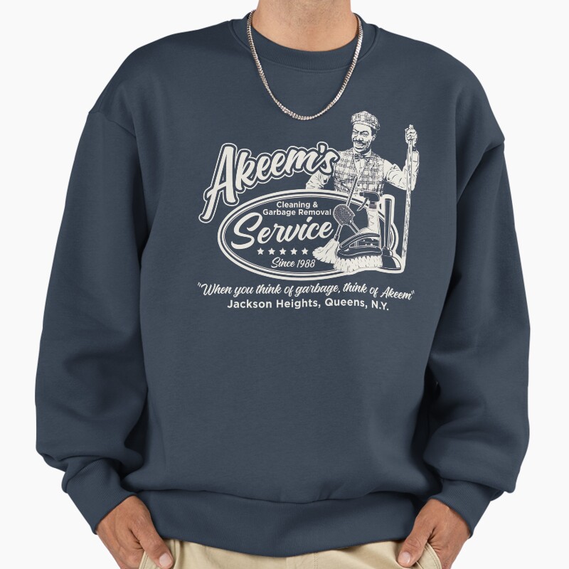 Akeem'S Cleaning Service Unisex Sweater Crewneck Pullover Casual Streetwear Graphic Print