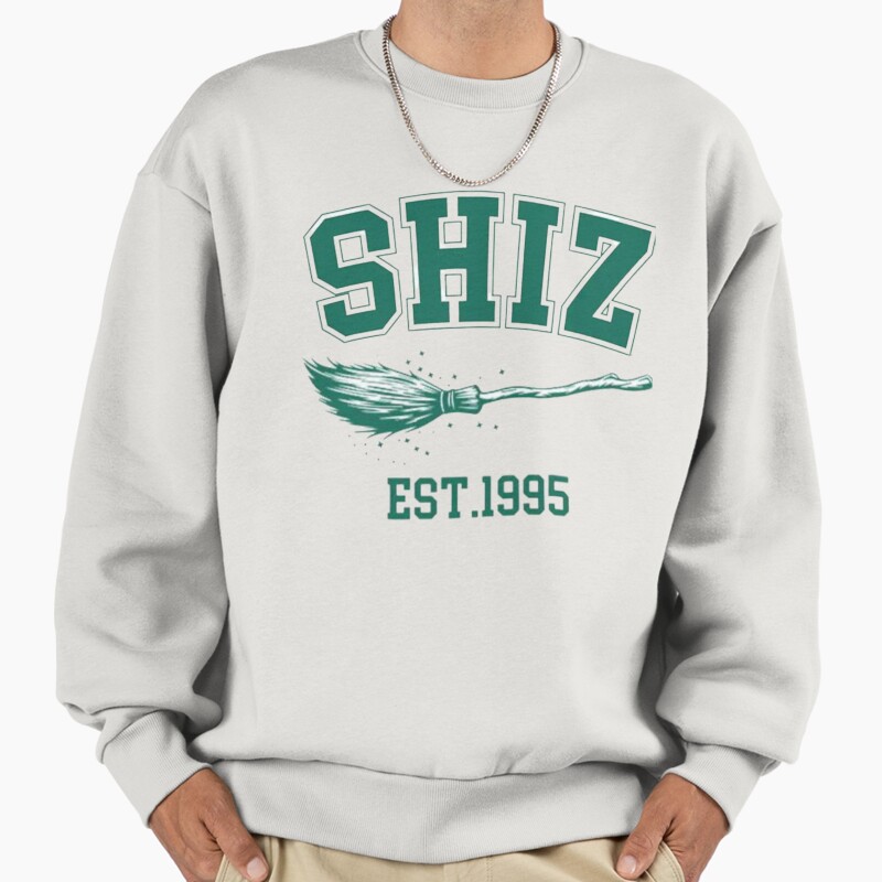 Shiz Logo Elphaba Unisex Sweater Crewneck Pullover Casual Streetwear Graphic Print