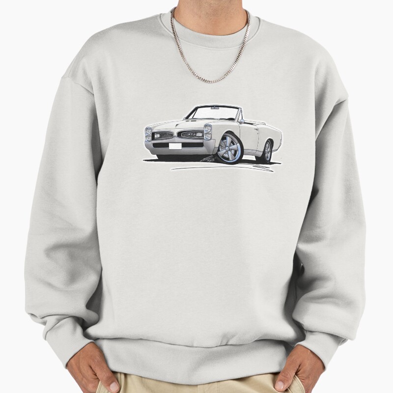Pontiac Gto (1967) Convertible White Unisex Sweater Crewneck Pullover Casual Streetwear Graphic Print