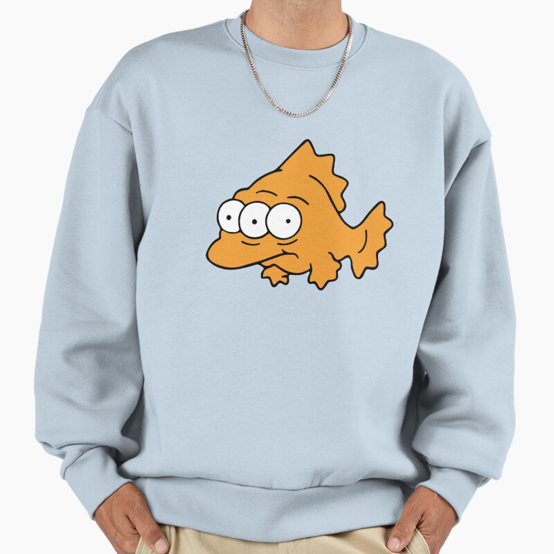 Blinky   | The Simpsons Themed | @Heckinfarout Unisex Sweater Crewneck Pullover Casual Streetwear Graphic Print