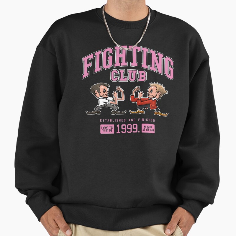 Fighting Club Unisex Sweater Crewneck Pullover Casual Streetwear Graphic Print