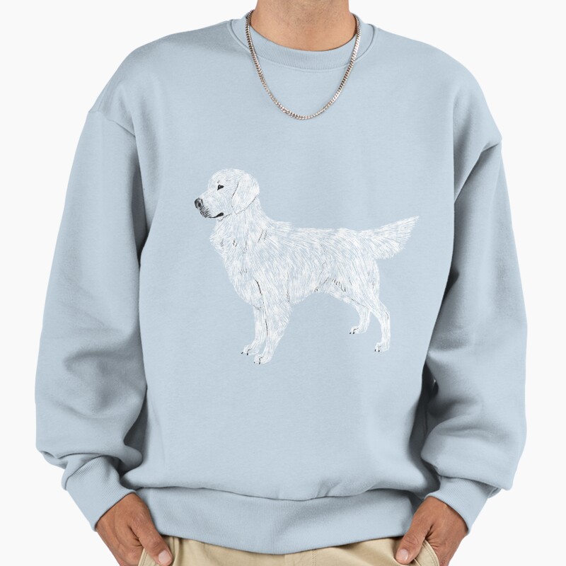 I Love My English Cream Golden Retriever  Unisex Sweater Crewneck Pullover Casual Streetwear Graphic Print