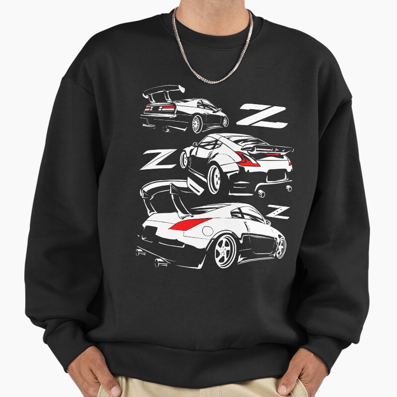 Z Family. 350z 370z 300zx Unisex Sweater Crewneck Pullover Casual Streetwear Graphic Print