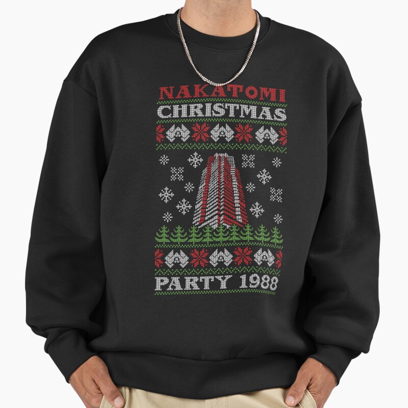 Nakatomi Plaza Christmas Party Knitted  Unisex Sweater Crewneck Pullover Casual Streetwear Graphic Print