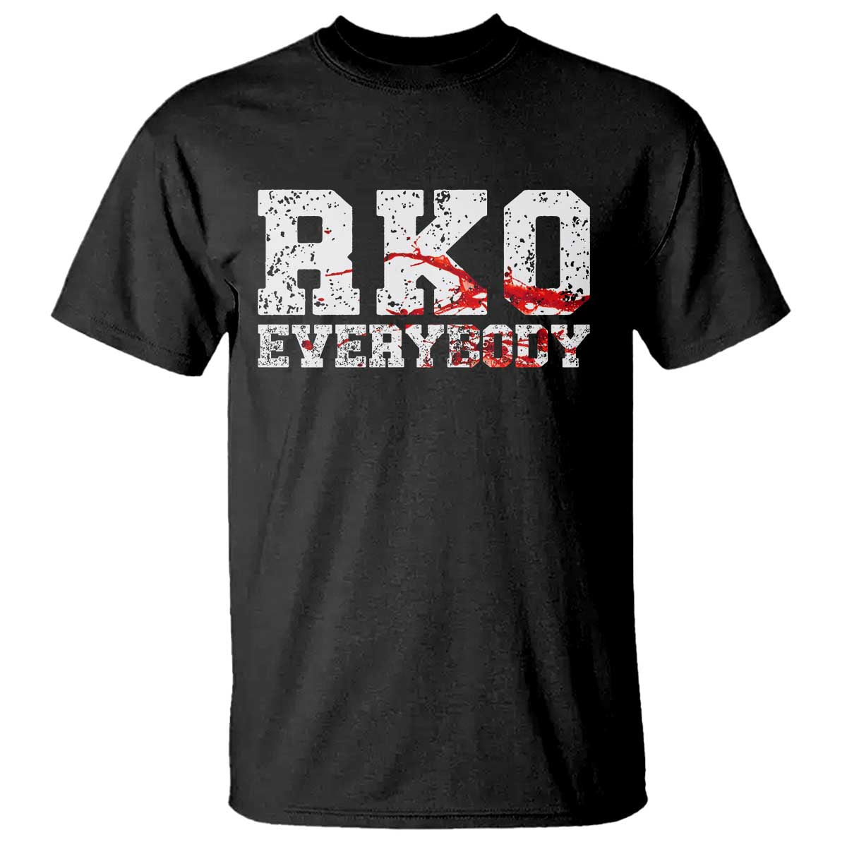 Rko Everybody Blood T Shirt - Wrestling Fan Bold Graphic Tee