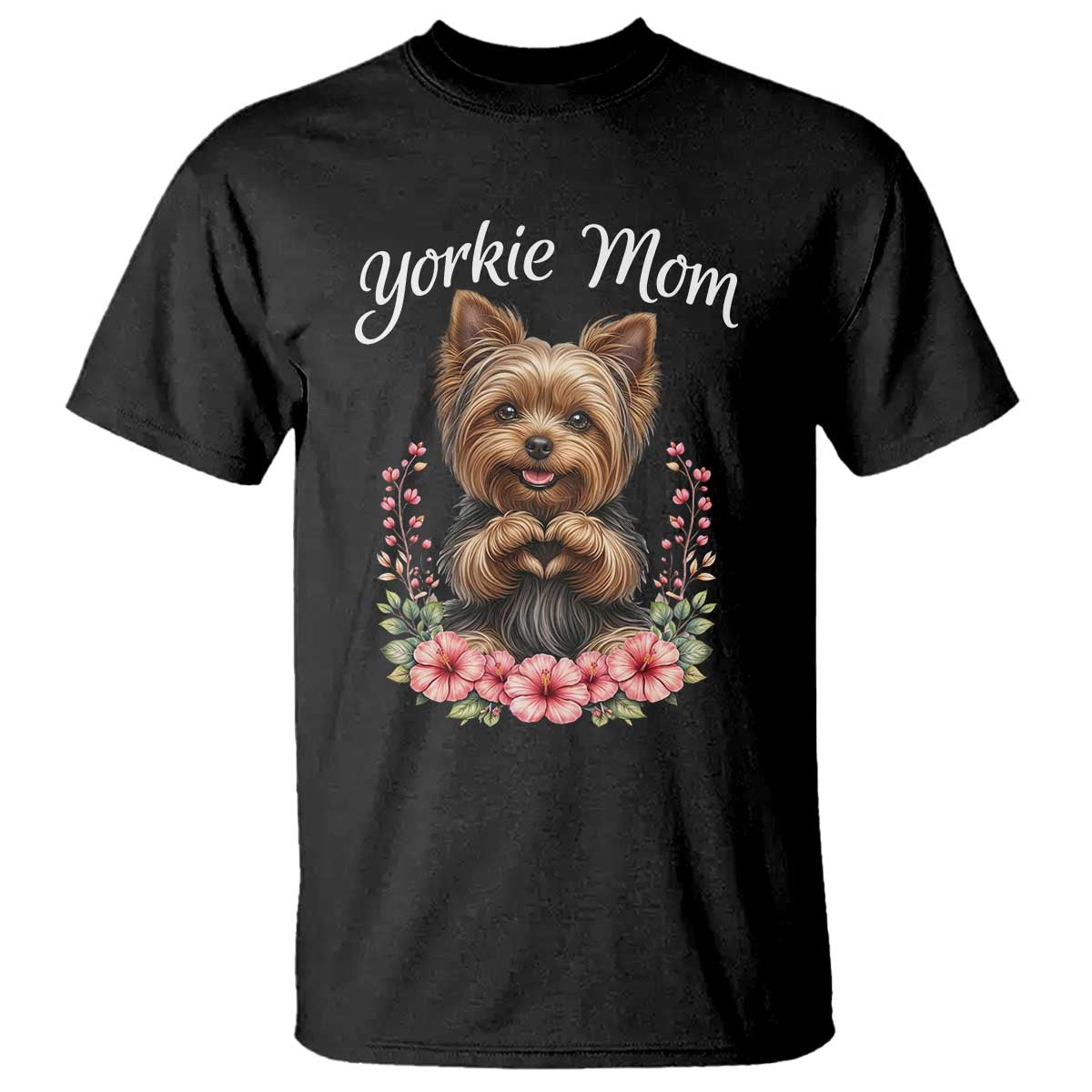 Cute Yorkie Mama T Shirt Yorkshire Terrier Dog Lover