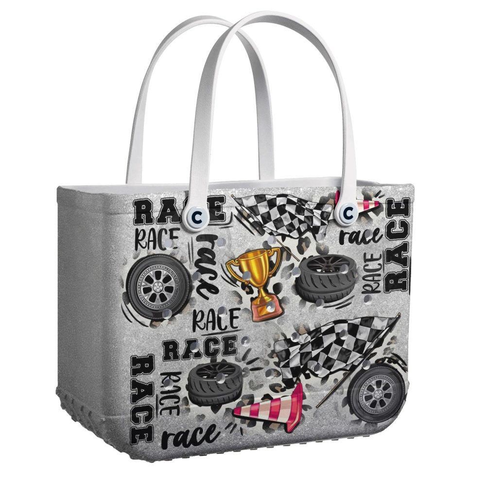 Race-Themed Tote Bag - Stylish & Durable For Everyday Use