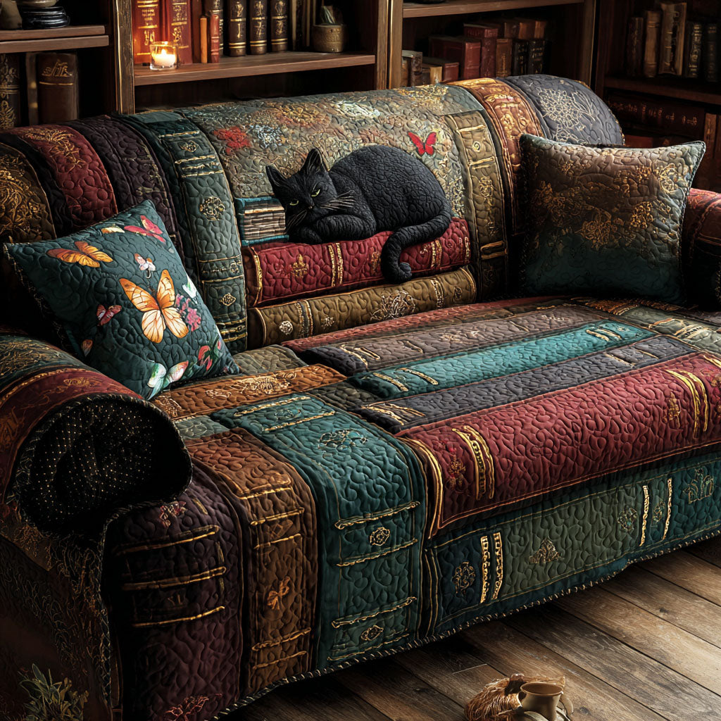 Whispering Tales Quilted Couch Cover Washable Furniture Covers For Pets Granny Mothers Day Gift