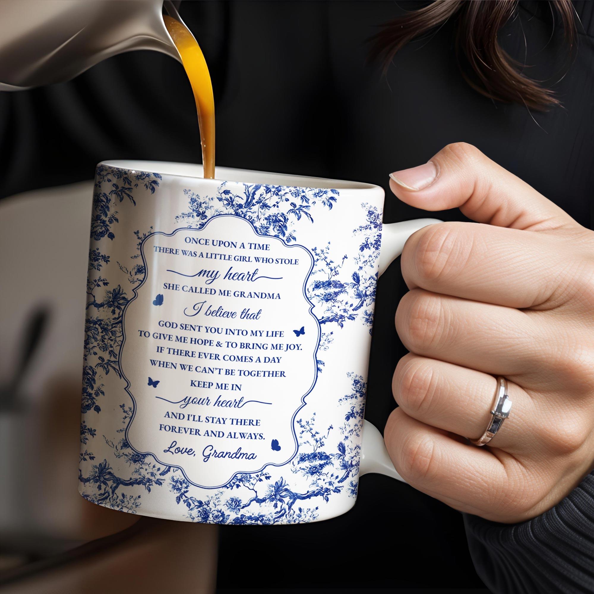 Personalized Granddaughter Mug, Custom Birth Month Flower Name Cup, Mother'S Day Gift From Grandma, 3d Inflated Effect Print 2d Mug,