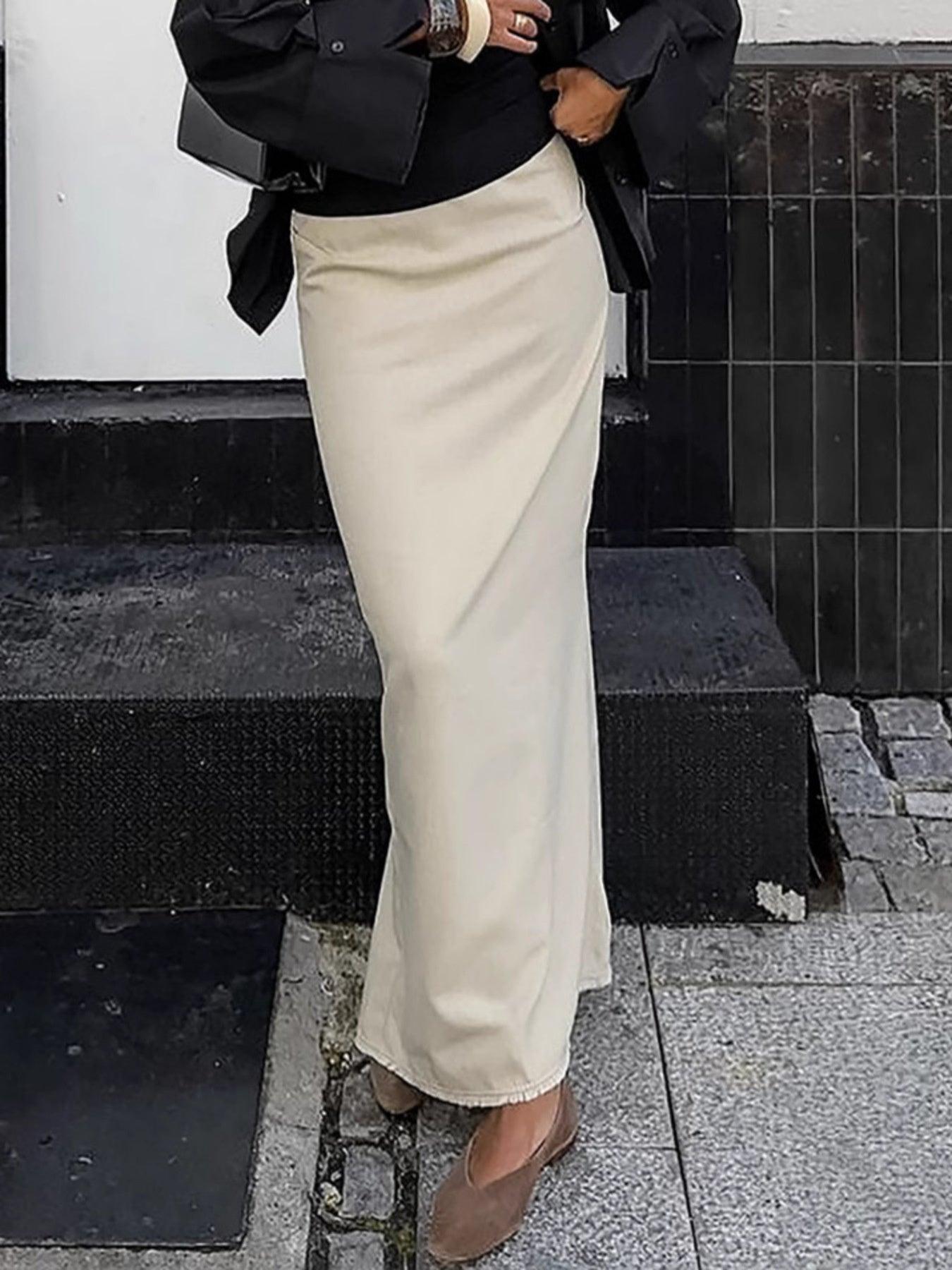 Slit Midi Skirt