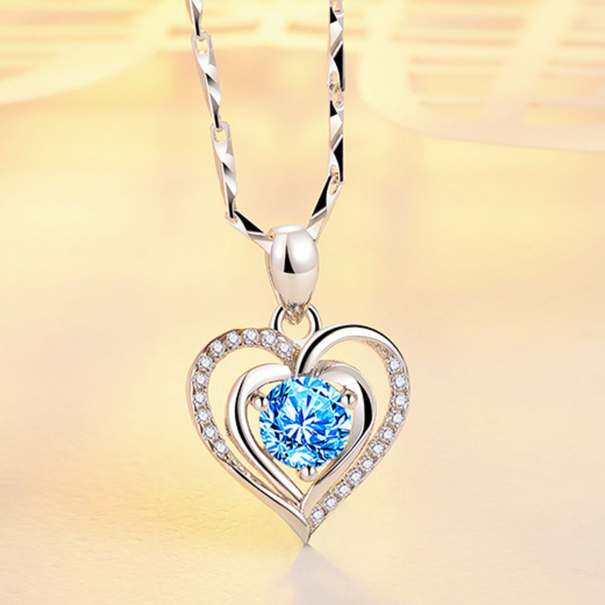925 Sterling Silver Heart Pendant Necklace