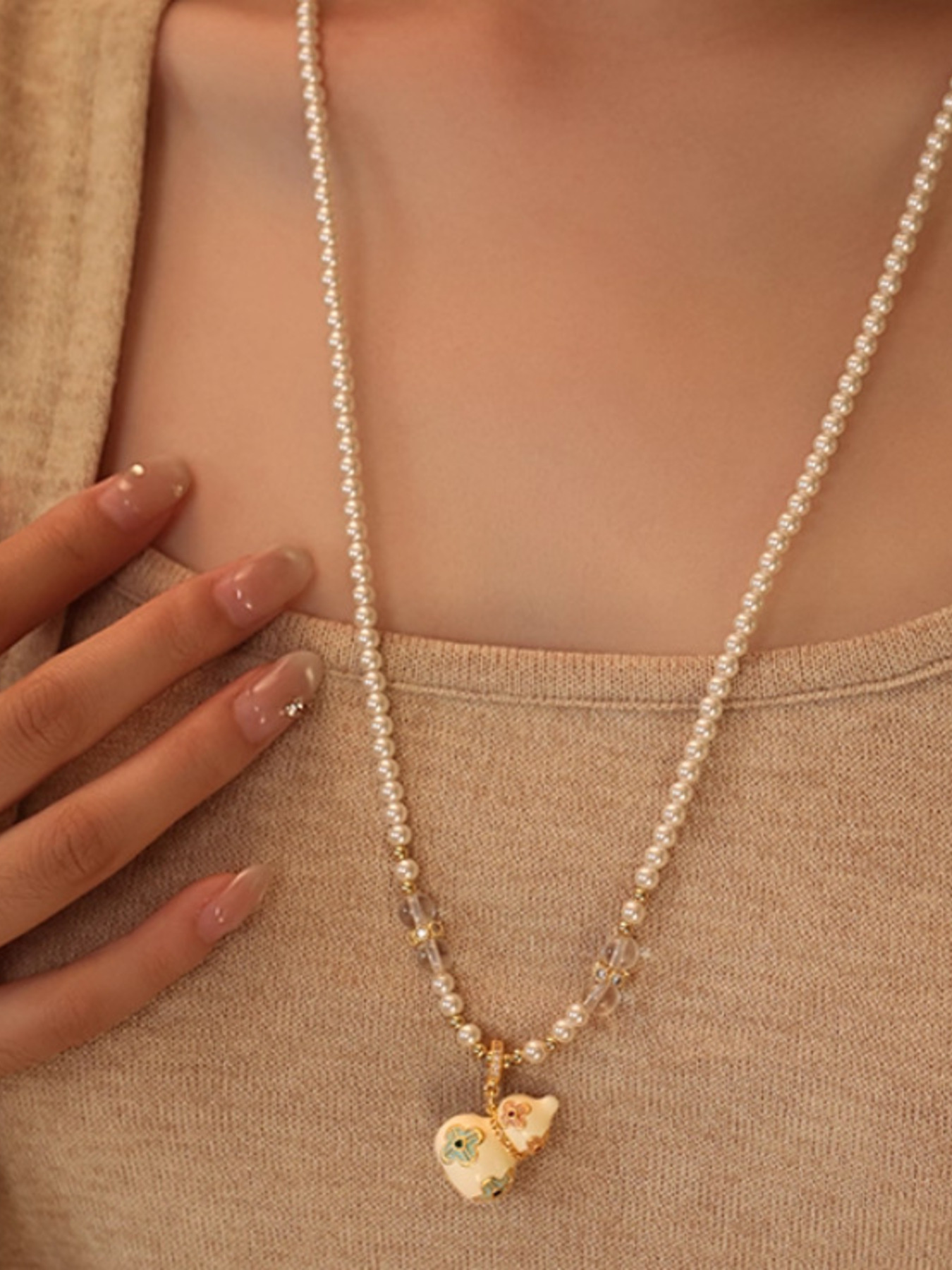 18k Gold-Plated Gourd Pendant Necklace