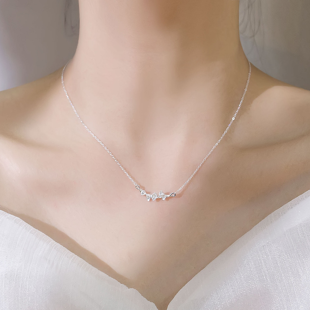 925 Sterling Silver Ginkgo Leaf Necklace