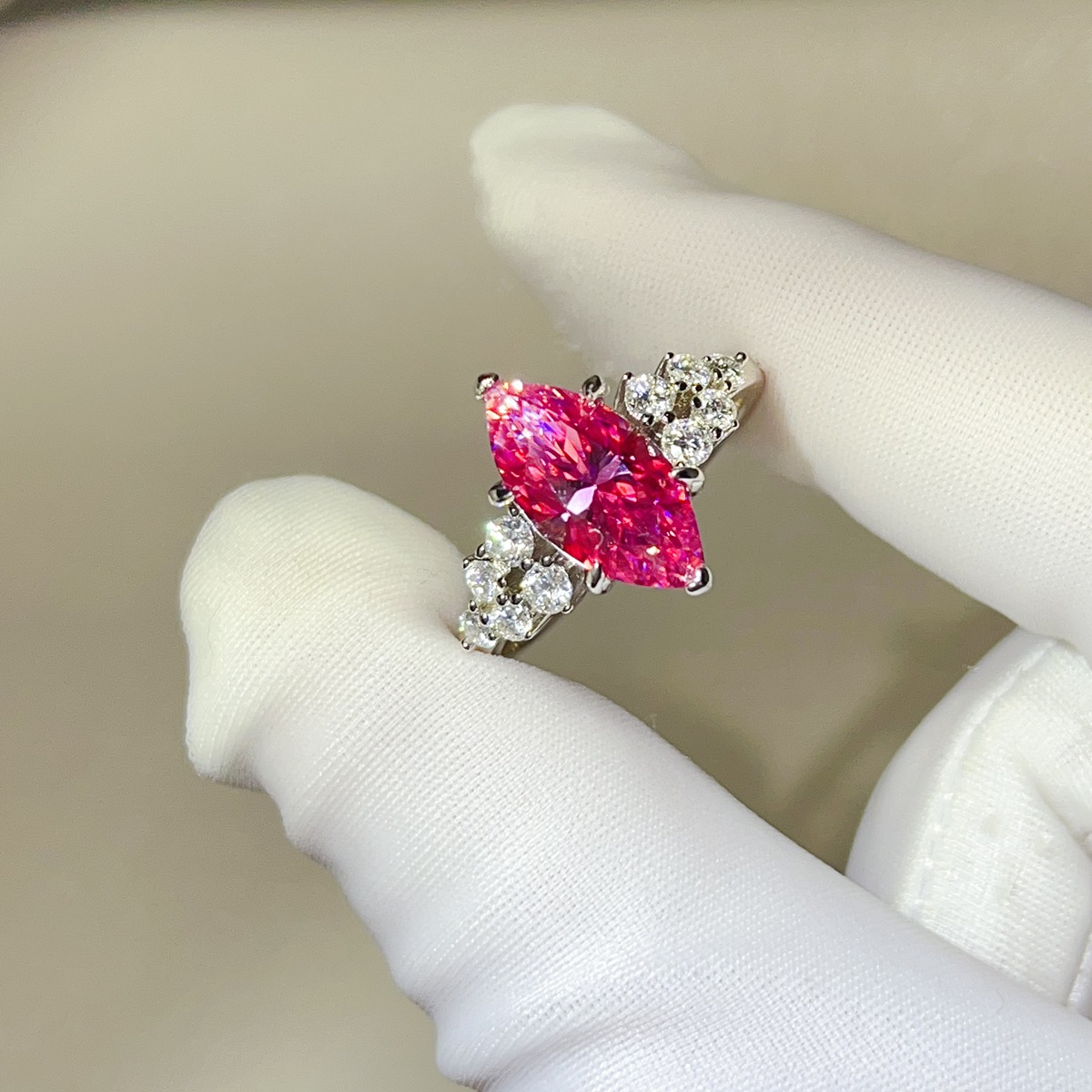 5 Carat 925 Sterling Silver Moissanite Ring