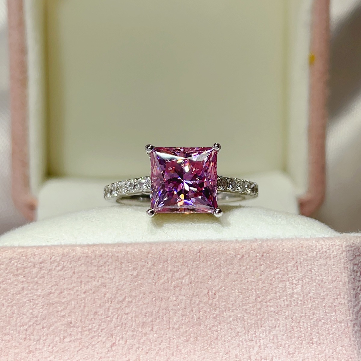 2 Carat 925 Sterling Silver Moissanite Ring