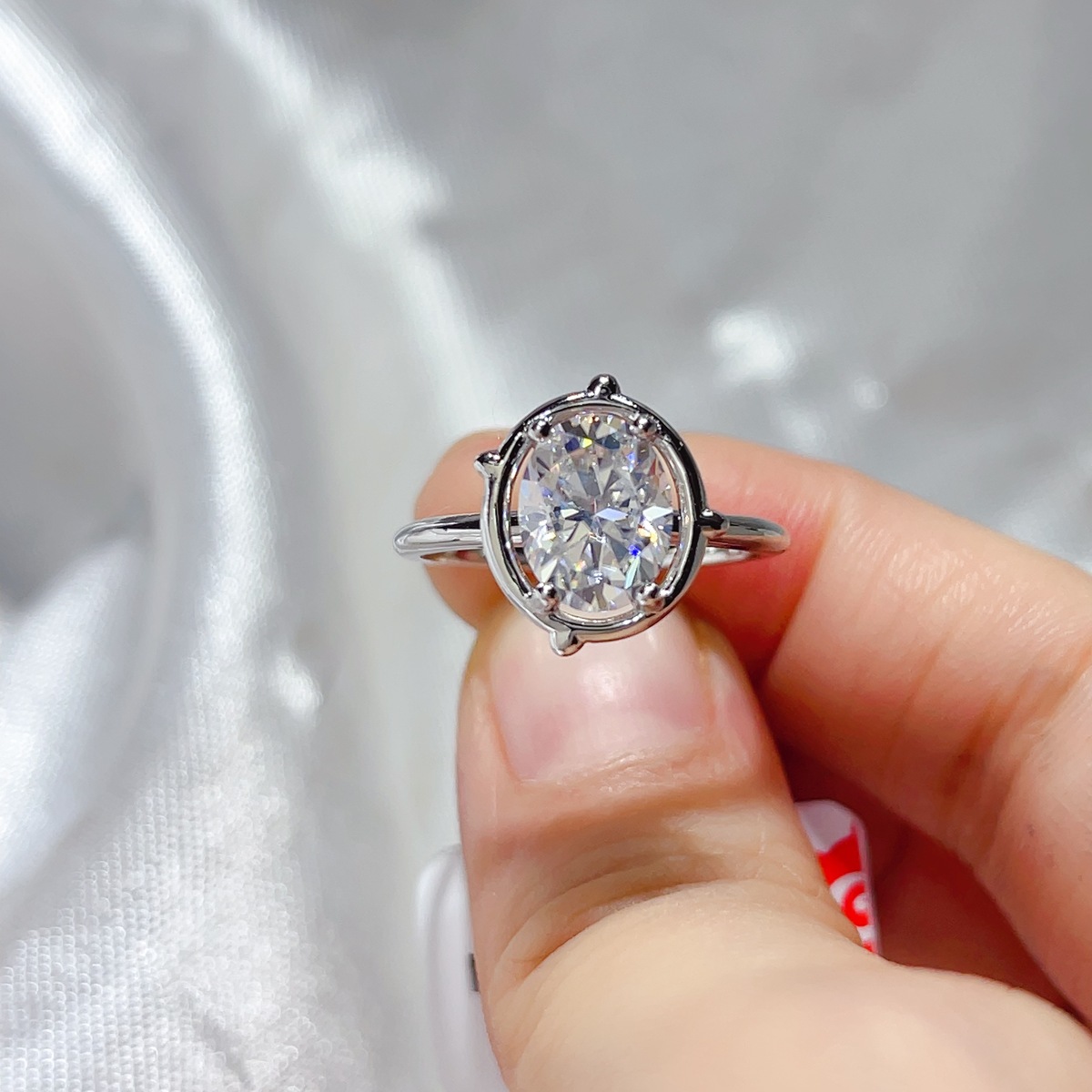 2 Carat 925 Sterling Silver Moissanite Ring