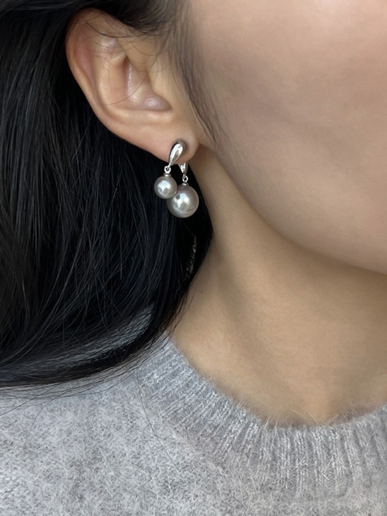 Pearl Alloy Drop Earrings