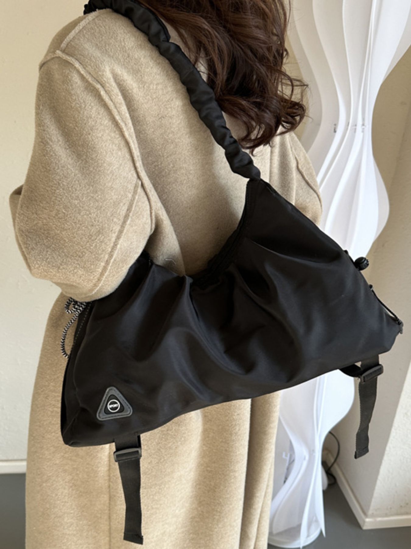 Casual Ruched Shoulder Crossbody Bag