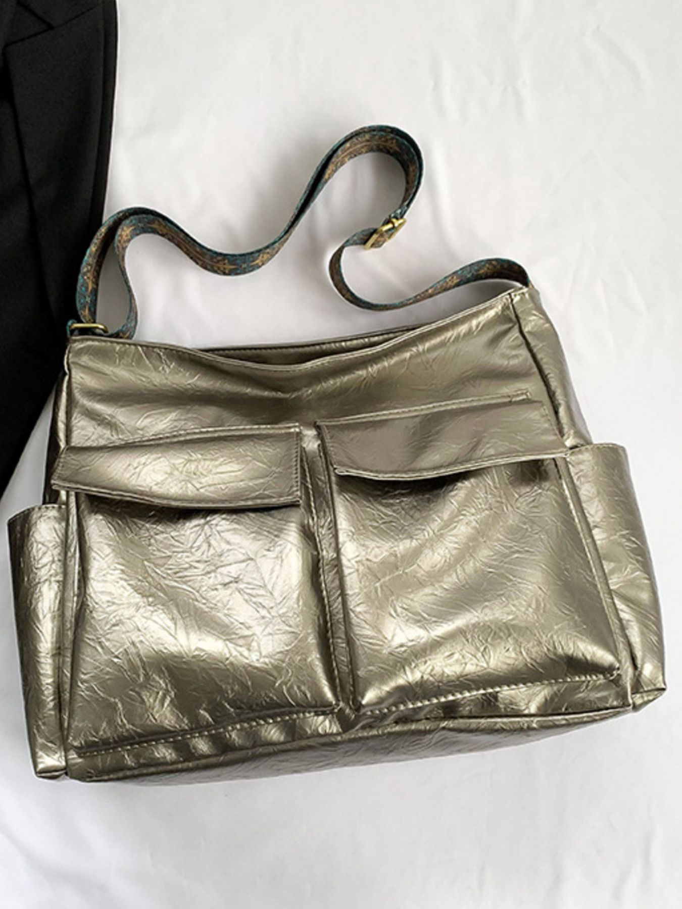 Adjustable Strap Multi Pocket Handbag