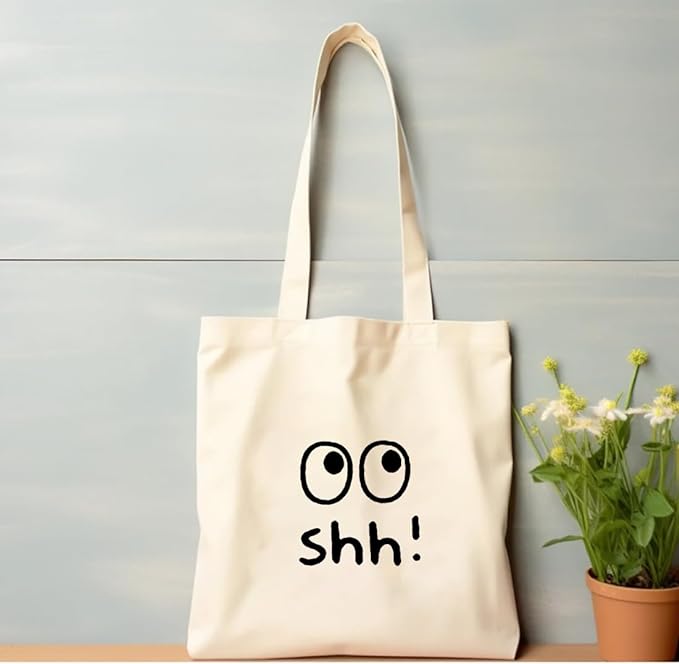 Rolling Eyes Cotton Tote Bags