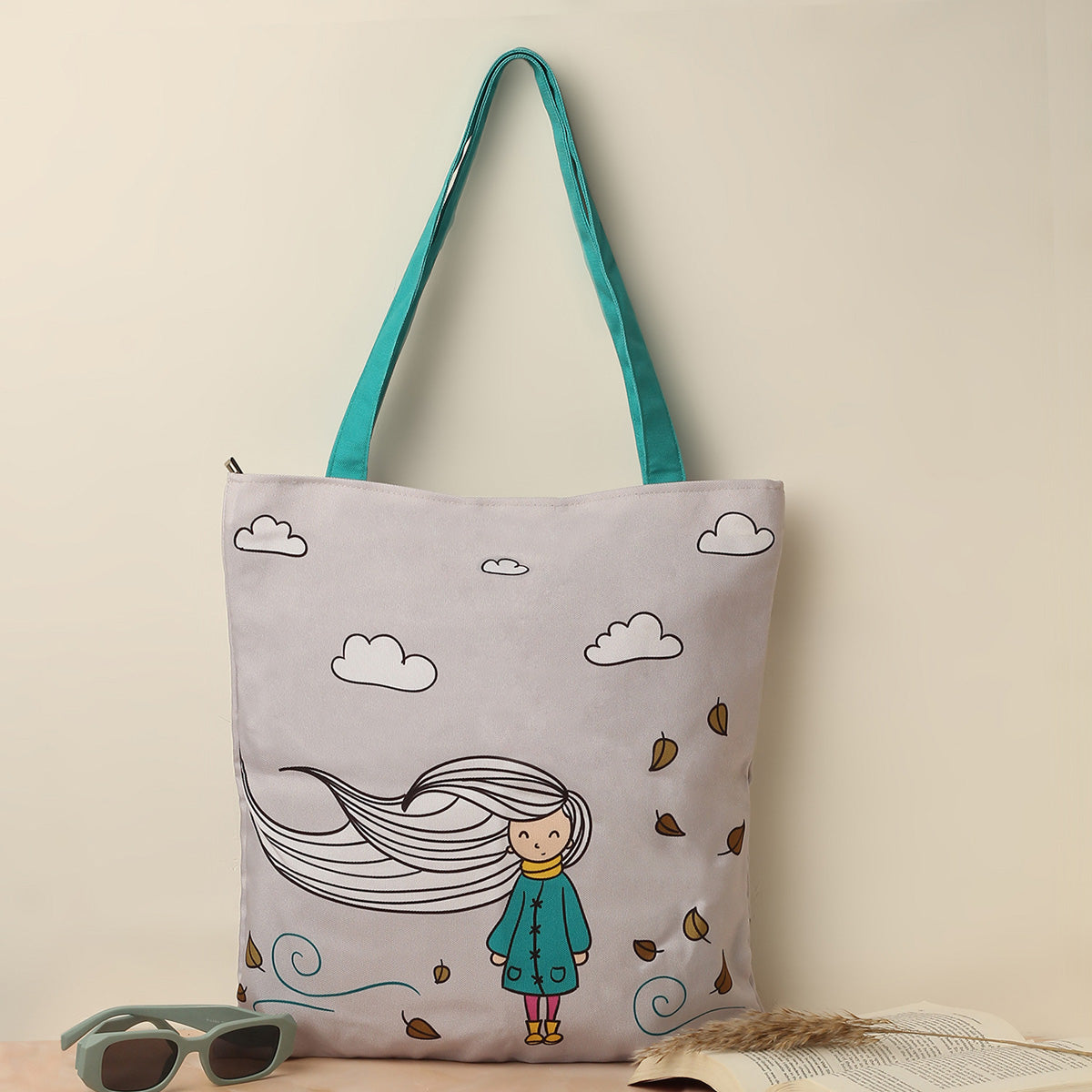 Little Girl Canvas Tote Bags