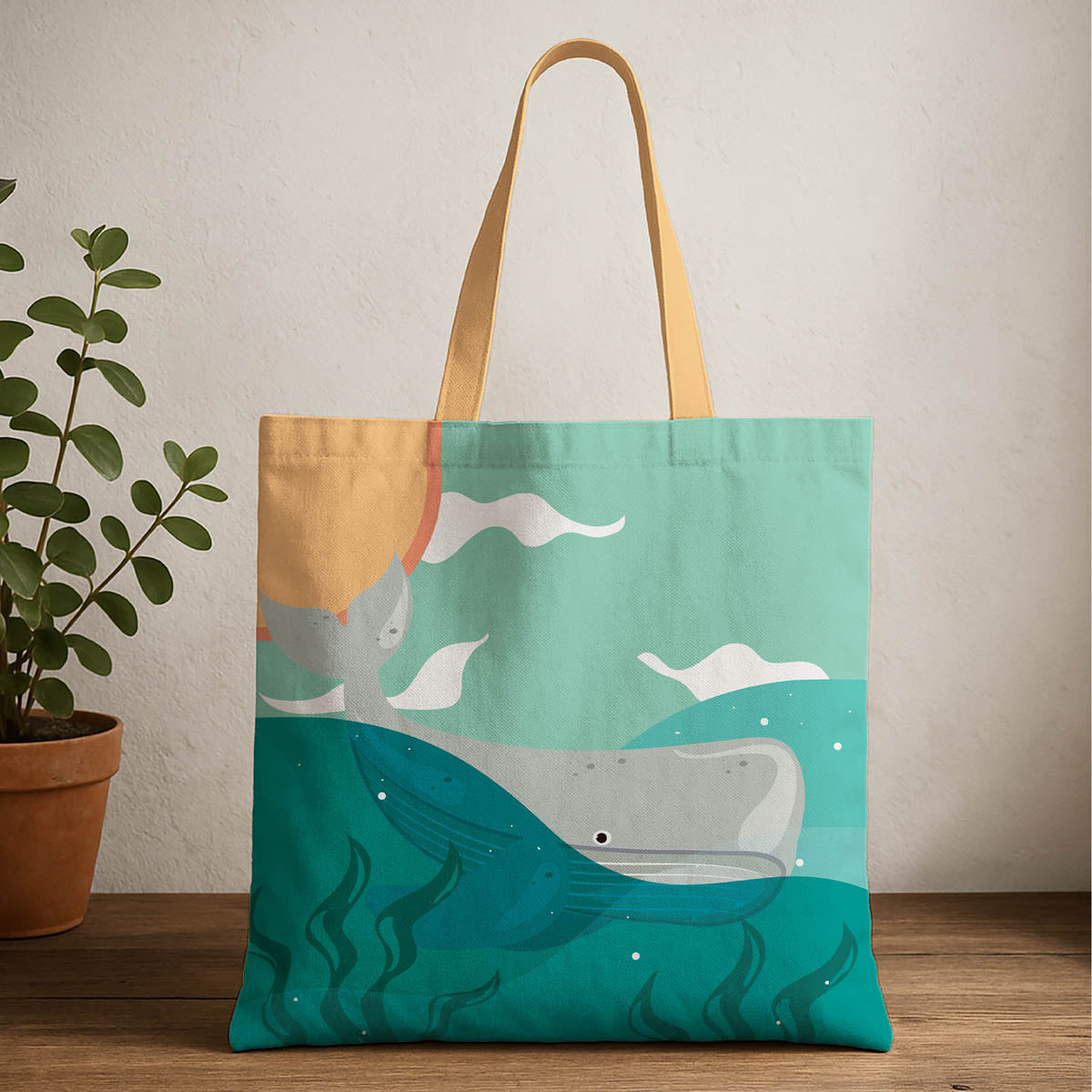 Ocean Theme Tote Bag