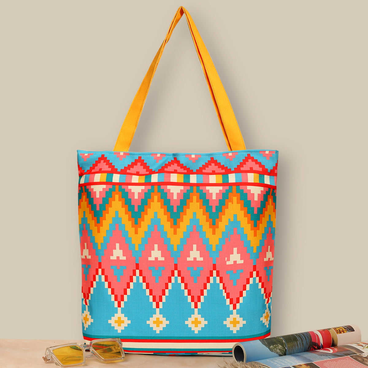 Vibrant Art Cotton Canvas Tote Bags