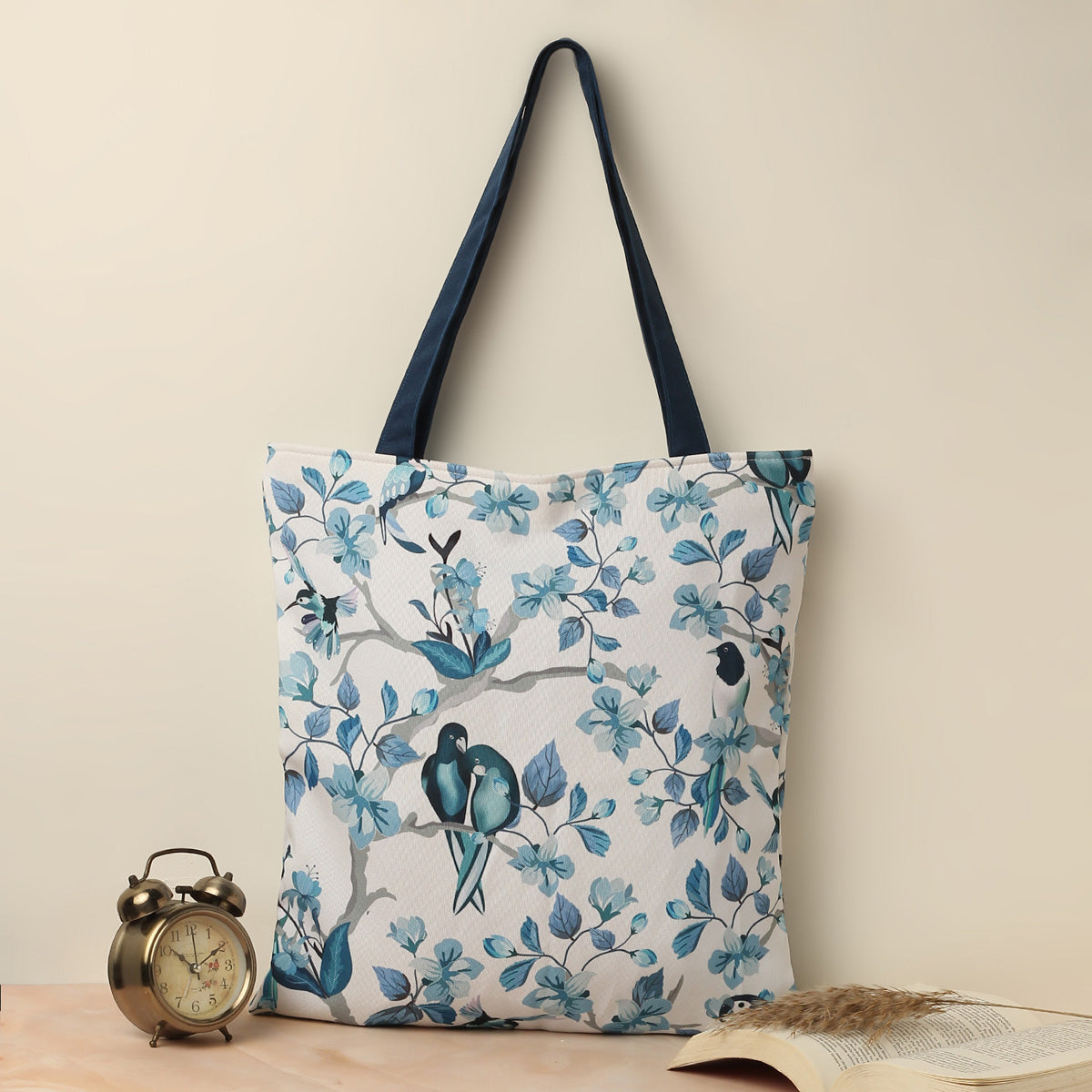 Birds Of Paradise Cotton Canvas Tote Bags