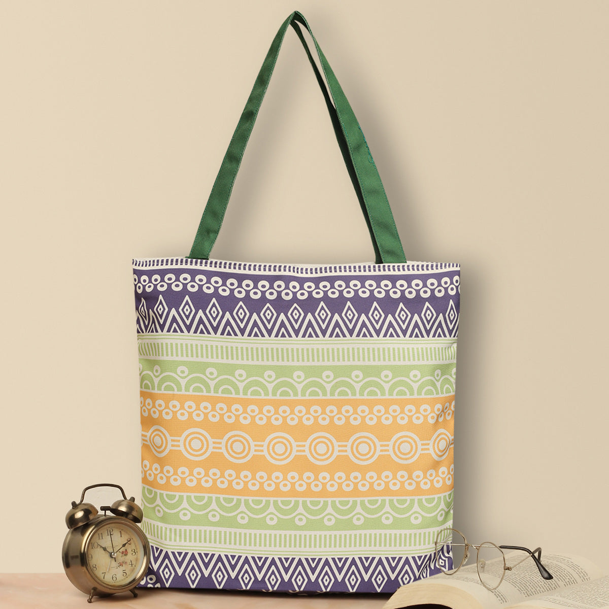 Aztec Art Cotton Canvas Tote Bags